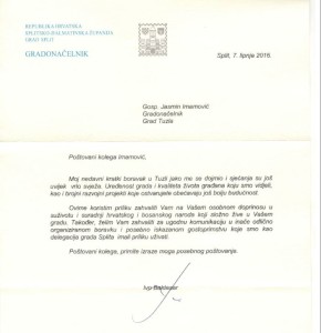 Gradonačelnik Splita uputio pismo zahvale gradonačelniku Tuzle