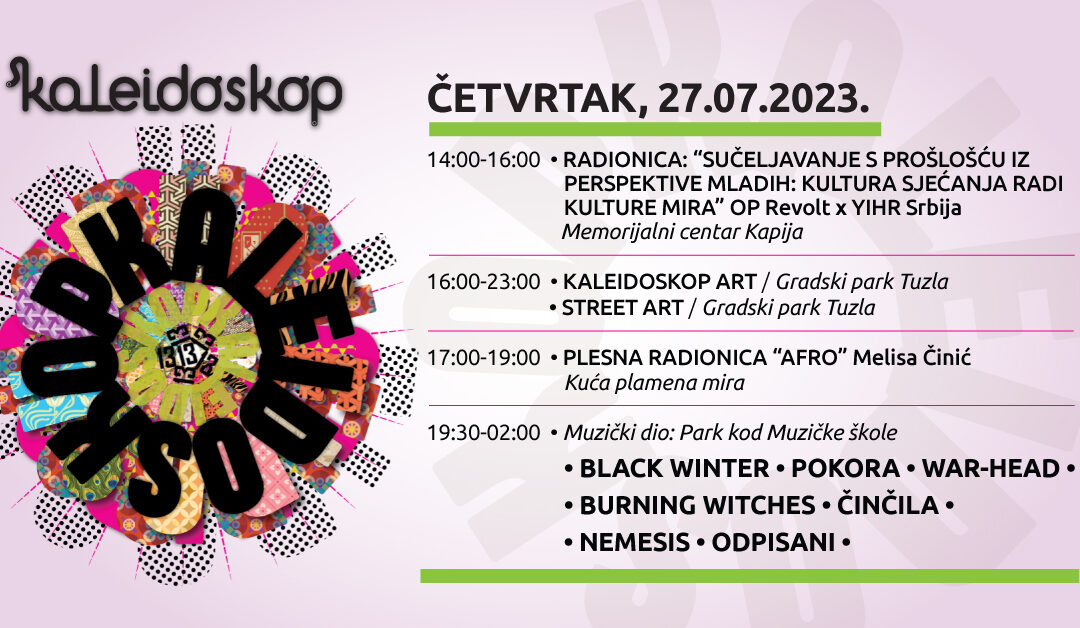 Najava događaja za treći dan 13. Kaleidoskop festivala