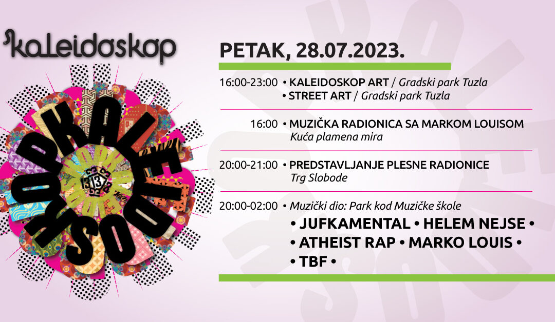 Najava programa 13. Kaleidoskop festivala za petak, 28. jula