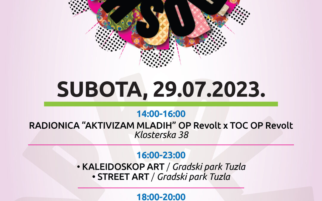 Najava programa 13. Kaleidoskop festivala za subotu, 29. jula