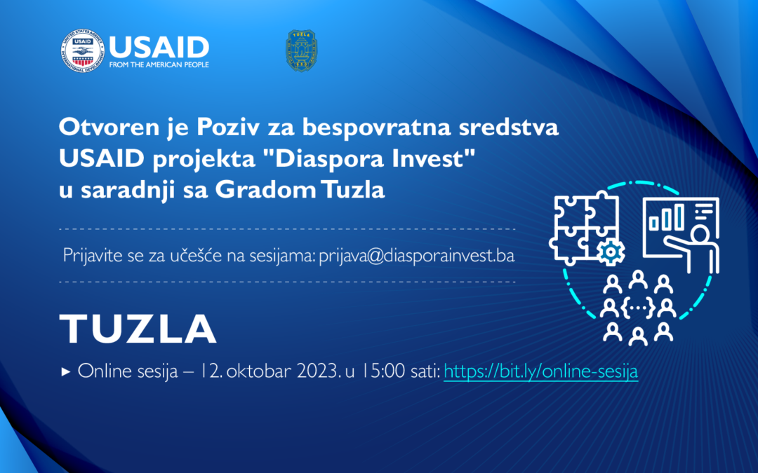 Poziv za bespovratna sredstva USAID projekta Diaspora Invest u saradnji sa Gradom Tuzla