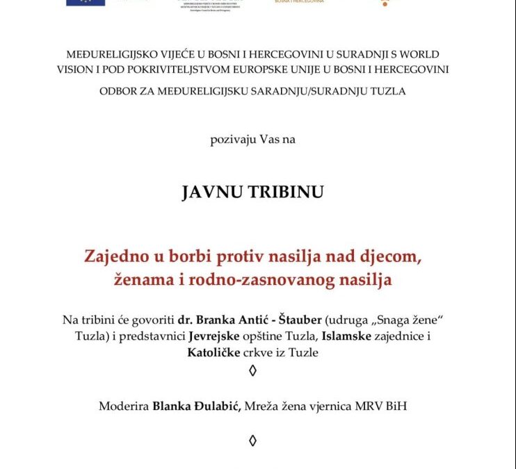 Najava javne tribune “Zajedno u borbi protiv nasilja nad djecom, ženama i rodno-zasnovanog nasilja”