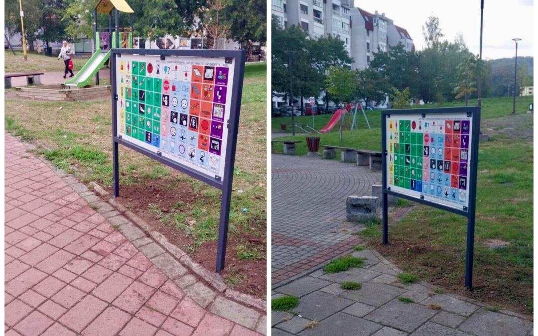 Postavljene dvije komunikacijske table za osobe sa složenim komunikacijskim potrebama na igralištima u Tuzli