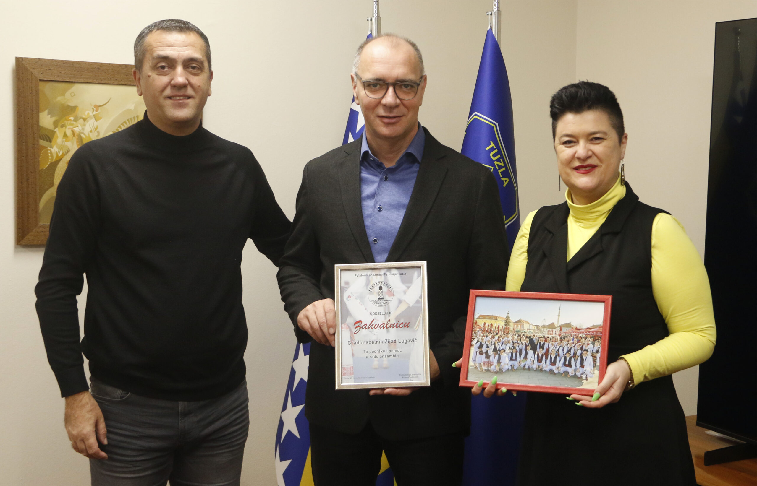 Gradonačelnik Lugavić primio predstavnike Folklornog ansambla “Panonija” Tuzla