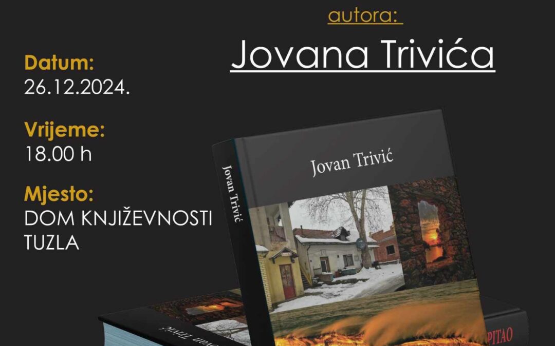 Najava promocije knjige “Nas niko nije pitao” autora Jovana Trivića