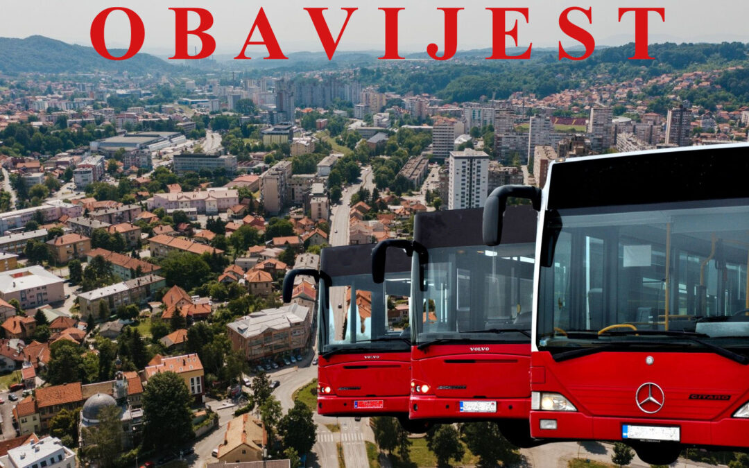 Obavještenje o produženju roka za dostavljanje ponuda na Javni poziv za privremeno povjeravanje obavljanja komunalne djelatnosti javnog linijskog prijevoza putnika na području grada Tuzle