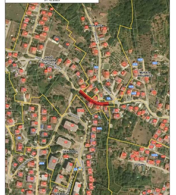 Obavještenje o obustavi saobraćaja u ulici Hadži Marijana Divkovića