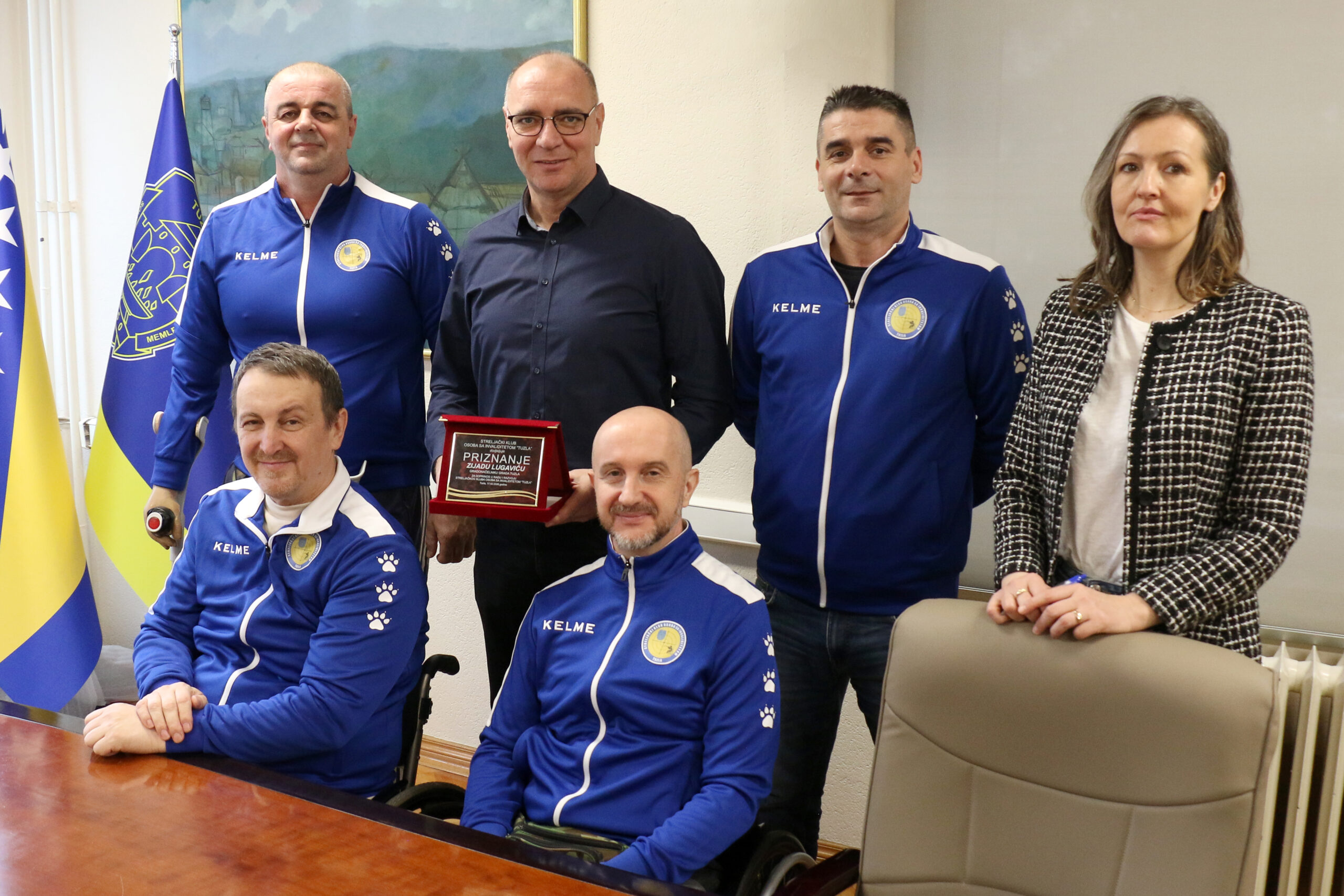 Gradonačelnik Lugavić upriličio prijem za Streljački klub osoba s invaliditetom Tuzla